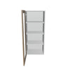 Modernform Cabinet Walnut 18" W X 42" H X 12" D Single Glass Door Wall Cabinet