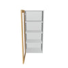Modernform Cabinet Natural Oak 18" W X 42" H X 12" D Single Glass Door Wall Cabinet