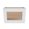 Modernform Cabinet White Shaker 21" W X 15" H X 12" D Single Glass Door Wall Cabinet