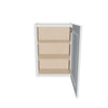 J&K White Shaker S8 Single Door Wall Cabinet - 21" W x 30" H