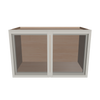 Modernform Cabinet Slim Dove White 24" W X 15" H X 12" D Double Glass Door Wall Cabinet