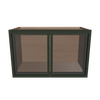 Modernform Cabinet Slim Sage Green 24" W X 15" H X 12" D Double Glass Door Wall Cabinet