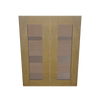 Modernform Cabinet Natural Shaker 24" W X 30" H X 12" D Double Glass Door Wall Cabinet