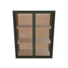 Modernform Cabinet Slim Sage Green 24" W X 30" H X 12" D Double Glass Door Wall Cabinet