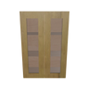 Modernform Cabinet Natural Shaker 24" W X 36" H X 12" D Double Glass Door Wall Cabinet