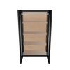 Modernform Cabinet Onyx Black Shaker 24" W X 42" H X 12" D Double Glass Door Wall Cabinet