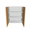 Modernform Cabinet Natural Oak 27" W X 30" H X 12" D Double Door Wall Cabinet
