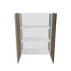 Modernform Cabinet Walnut 27" W X 36" H X 12" D Double Door Wall Cabinet