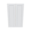 J&K White Shaker S8 Double Door Wall Cabinet - 27" W x 42" H
