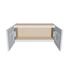 J&K White Shaker S8 Double Door Wall Cabinet - 30" W x 12" H