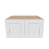 J&K White Shaker S8 Refrigerator Wall Cabinet - 30" W x 15" H x 27" D