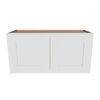 Modernform Cabinet White Shaker 30" W X 15" H X 12" D Double Door Wall Cabinet