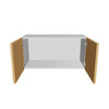 Modernform Cabinet Natural Oak 30" W X 15" H X 12" D Double Door Wall Cabinet
