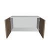 Modernform Cabinet Walnut 30" W X 15" H X 12" D Double Door Wall Cabinet