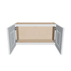 J&K White Shaker S8 Double Door Wall Cabinet - 30" W x 15" H