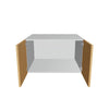 Modernform Cabinet Natural Oak 30" W X 18" H X 24" D Double Door Wall Cabinet