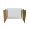 Modernform Cabinet Natural Oak 30" W X 18" H X 12" D Double Door Wall Cabinet