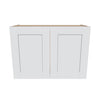 J&K White Shaker S8 Double Door Wall Cabinet - 30" W x 21" H