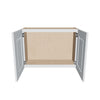 J&K White Shaker S8 Double Door Wall Cabinet - 30" W x 21" H