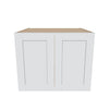 J&K White Shaker S8 Refrigerator Wall Cabinet - 30" W x 24" H x 27" D