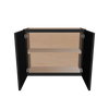 Modernform Cabinet Onyx Black Shaker 30" W X 24" H X 12" D Double Door Wall Cabinet