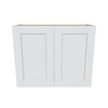 J&K White Shaker S8 Double Door Wall Cabinet - 30" W x 24" H