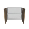 Modernform Cabinet Walnut 30" W X 24" H X 12" D Double Door Wall Cabinet