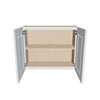 J&K White Shaker S8 Double Door Wall Cabinet - 30" W x 24" H