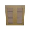Modernform Cabinet Natural Shaker 30" W X 30" H X 12" D Double Glass Door Wall Cabinet