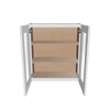 Modernform Cabinet White Shaker 30" W X 30" H X 12" D Double Glass Door Wall Cabinet
