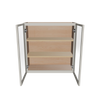 Modernform Cabinet Slim Dove White 30" W X 30" H X 12" D Double Glass Door Wall Cabinet