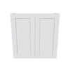 J&K White Shaker S8 Double Door Wall Cabinet - 30" W x 30" H