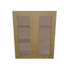 Modernform Cabinet Natural Shaker 30" W X 36" H X 12" D Double Glass Door Wall Cabinet