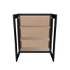 Modernform Cabinet Onyx Black Shaker 30" W X 36" H X 12" D Double Glass Door Wall Cabinet