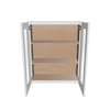 Modernform Cabinet White Shaker 30" W X 36" H X 12" D Double Glass Door Wall Cabinet