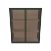 Modernform Cabinet Slim Sage Green 30" W X 36" H X 12" D Double Glass Door Wall Cabinet