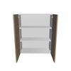 Modernform Cabinet Walnut 30" W X 36" H X 12" D Double Door Wall Cabinet