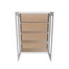 Modernform Cabinet White Shaker 30" W X 42" H X 12" D Double Glass Door Wall Cabinet