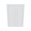 J&K White Shaker S8 Double Door Wall Cabinet - 30" W x 42" H