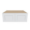 J&K White Shaker S8 Refrigerator Wall Cabinet - 33" W x 12" H x 27" D