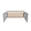 J&K White Shaker S8 Double Door Wall Cabinet - 33" W x 12" H