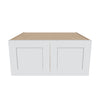 J&K White Shaker S8 Refrigerator Wall Cabinet - 33" W x 15" H x 27" D