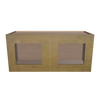 Modernform Cabinet Natural Shaker 33" W X 15" H X 12" D Double Glass Door Wall Cabinet