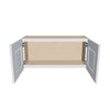 J&K White Shaker S8 Double Door Wall Cabinet - 33" W x 15" H
