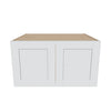 J&K White Shaker S8 Refrigerator Wall Cabinet - 33" W x 18" H x 27" D