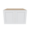 J&K White Shaker S8 Refrigerator Wall Cabinet - 33" W x 21" H x 27" D