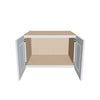 J&K White Shaker S8 Refrigerator Wall Cabinet - 33" W x 21" H x 27" D