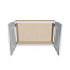 J&K White Shaker S8 Double Door Wall Cabinet - 33" W x 21" H