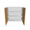 Modernform Cabinet Natural Oak 33" W X 30" H X 12" D Double Door Wall Cabinet