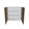 Modernform Cabinet Walnut 33" W X 30" H X 12" D Double Door Wall Cabinet